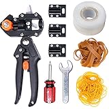 Glarks Professional Garden Fruit Tree Plant Pruning Shears Grafting Cutting Tool Kit with Grafting Tape Rubber Bands