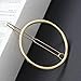 Adecco LLC 7pcs Minimalist Dainty Gold Silver Hollow Geometric Metal Hairpin Hair Clip Clamps,Circle, Triangle and Moon etc