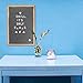 Gray Felt Letter Board With Easel Stand 12 x 18 | 718 Changeable Characters Including 1 inch and ¾ Letters, Symbols, Emojis Hashtag And More | Great For Instagram | Hook To Hang | 2 Storage Pouches