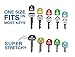 Key Caps Tags - Stretchy All-in-One Key Cover & Tags - ONE Size FITS Most Keys - Includes Blank Labels and Printed Labels - Key Covers, Name Tags, Identify Tag (Pastel 4 Pack)