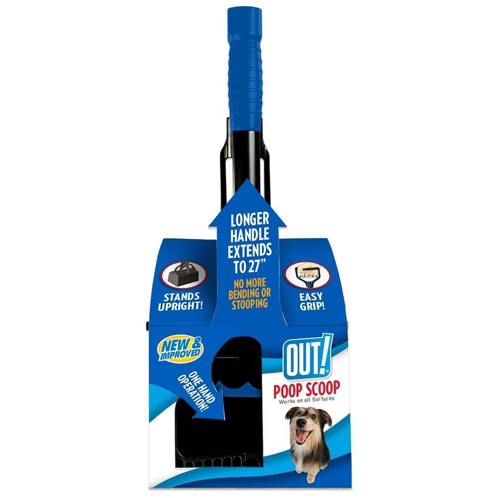 OUT! One Handed, Easy squeeze Dog Poop Scoop
