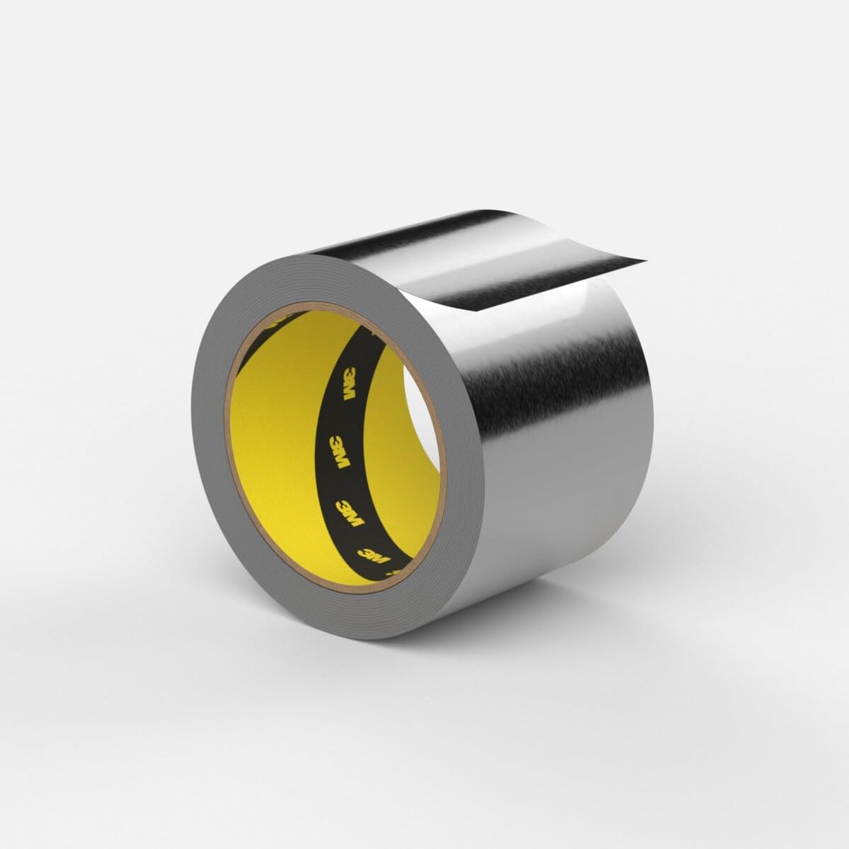 3M 1436 Aluminium Foil Tape, 75 mm x 50 m, Silver, Pack of 12