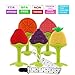 Baby Teething Toys, FDA Approved BPA-Free Soft Silicone Fruit Teether Set with Pacifier Clip/ Holder for Toddlers & Infants, 5 Pack