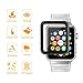 Amoner 3D Full Coverage Screen Protector for 38mm Apple Watch, Tempered Glass, Anti-Scratch, Bubble-Free for iWatch 38mm with Series 1/ 2/ 3 (1Piece in Pack)