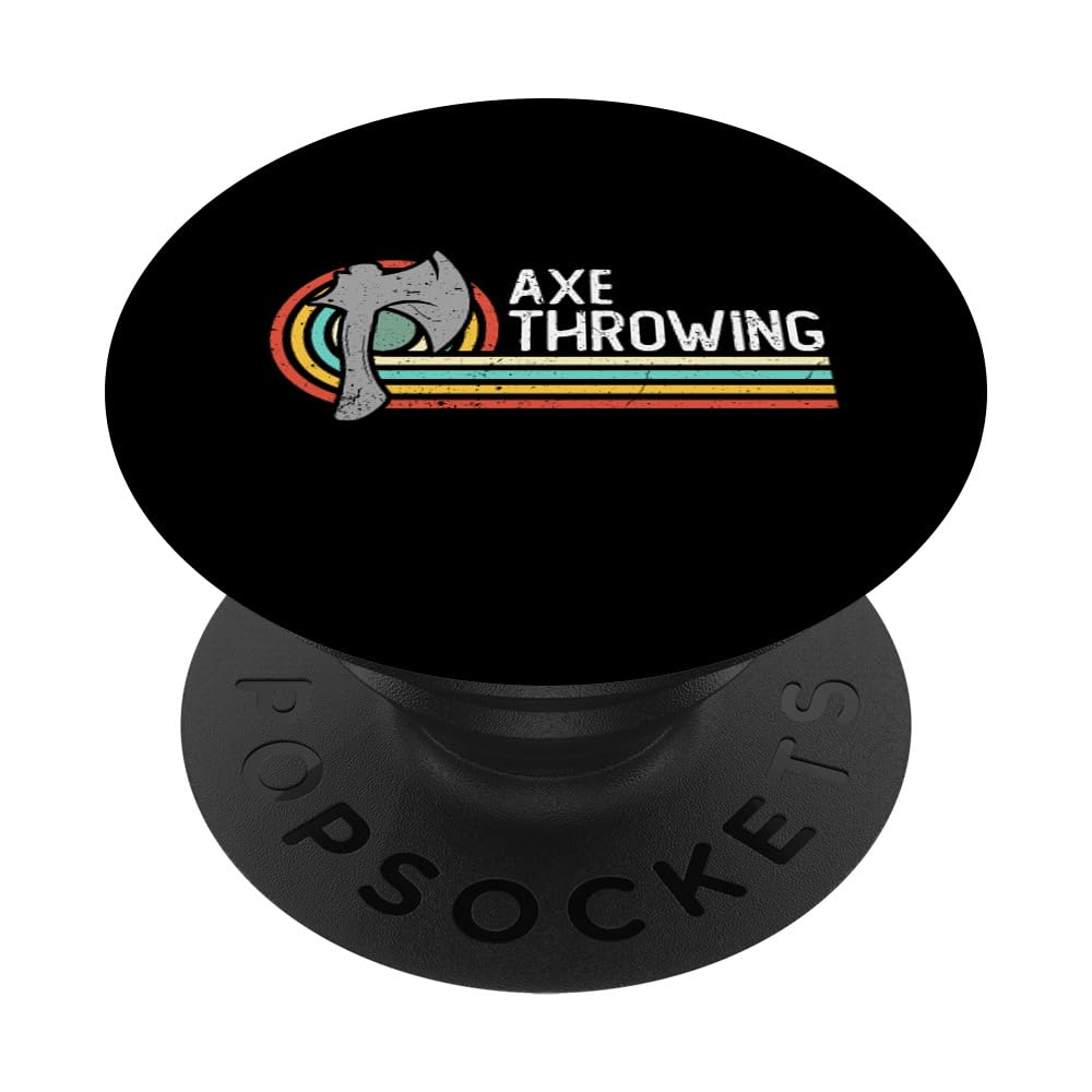 Axe Throwing Retro Loves Axe Hatchet Thrower Axe Throwing PopSockets Swappable PopGrip