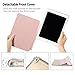 Valkit Compatible with iPad 6th/5th Generation Case, 9.7 Inch Case 2018/2017 with Pencil Holder, Air 9 Case - Smart Folio Stand Protective Translucent Frosted Back Cover with Auto Wake/Sleep,Pink