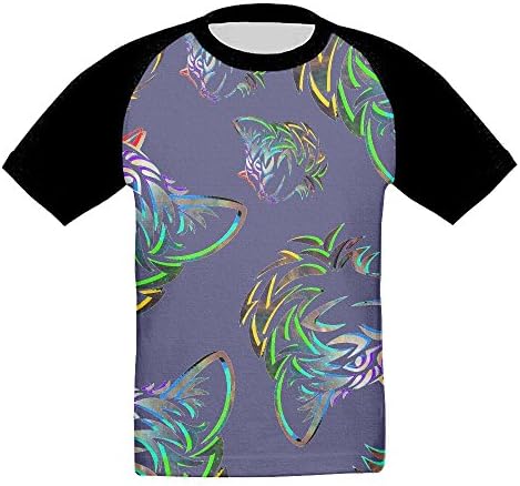 Tribal Cat Boy Unisex T-Shirt Fashion Raglan Tops