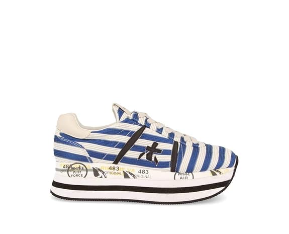 PREMIATA Beth, Damen Sneaker Blau Bianco -Blu
