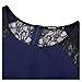 Miusol Women's 1950'S Floral Lace Contrast Halter Party Mini Dress