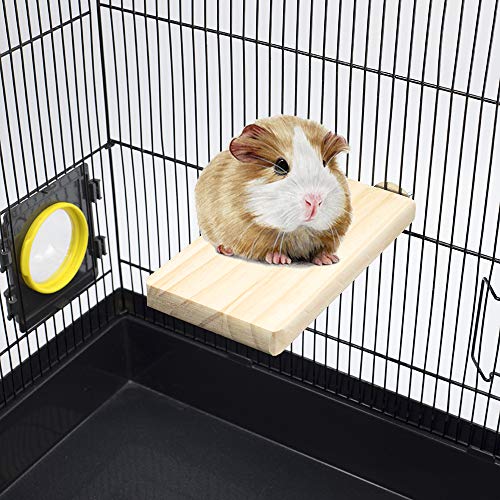 Genubi Pet Natural Wood Stand Platform Hamster Chinchilla Springboard Wooden Small Animal Platform for Cage - Thumbnail 3