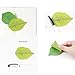 2 Pads Leaf Sticky Memo Notes,Interesting Self-Sticky Memo Notes Scratch Pads,for Book Marking,Gift-Card,Hand Making,Green Leaf Color
