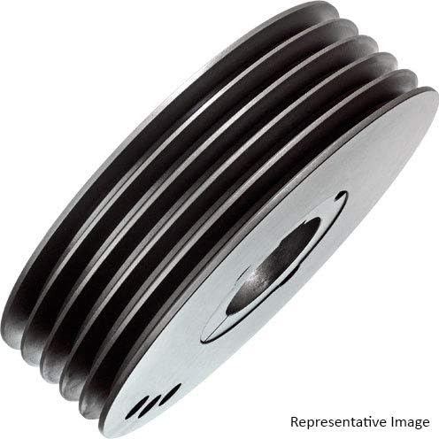 Metric V-Belt Pulley - SPA Belt Section, 3 Groove, 180 mm Pitch Dia, 186 mm O.D, Taper Lock Bushed, 2517 Series Bushing, Cast Iron Material