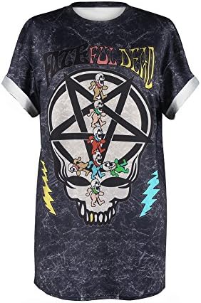 MHOTCIG Fashion Couple Tops Women Summer Casual T Shirt Punk Sleeve Printed T-Shirts