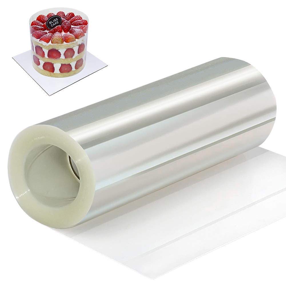 Cake Collars, 15cmx10m - 6inch Clear Transparent Acetate Roll, Mousse Cake Sheets, Acetate Cake Sheet for Chocolate Mousse, Cake Decorating — image 1