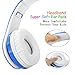 Wireless Bluetooth Headphones for Kids Boys Girls Over Ear,Built-in Mic,Stereo Sound ,3.5mm Audio Jack Cable for Pc Tablet Cellphone(Blue)