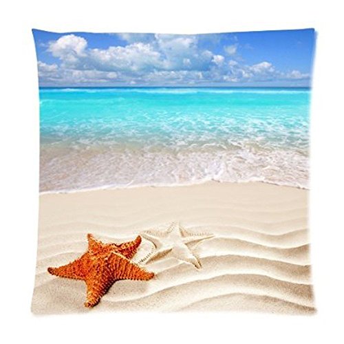 Sengreat 18x18 Inch Starfish Sea Star Tropical Paradise Summer Beach Soft Cotton Polyester Sofa Relaxing Pillowcases Home Decorative Pillow covers Throw Cushion covers