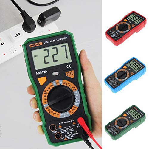 AN819A Digital Multimeter 1999 Counts Backlight LCD Multimeter Voltmeter Ammeter AC DC Ammeter Auto Meter Tester (Color : Green)