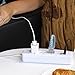 GLOBE Designer Series 6ft 3-Outlet USB Surge Protector Power Strip, 2x USB Ports, Surge Protector, White Finish,78251