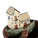 Akarden Fairy Garden House Statue and Mini Resin Outdoor Cottage Lawn Ornaments for Patio Yard Decorations and Gift