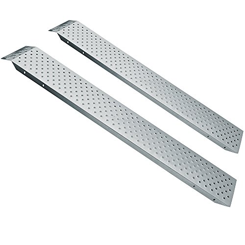 Deuba Loading Ramps 150 x 22.5 cm Steel Access Ramp Set 2 Pieces 400 Kg ATV Quad Motorcycle Lawnmower Scooter Machinery Heavy Duty
