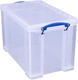 Really Useful Box 24 Litre Clear Plastic Storage Box with Lid view 2