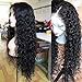 ANDRIA Curly Wig Lace Front Wigs Natural Curly Synthetic Long Wigs Heat Resistant Fiber Hair Wigs for Black Women 26 Inch Curly Black Color Hair Wigs