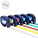 Colorty Compatible Label Tape Replacement for DYMO LetraTag Refills Plastic Tape 91331 91332 91333 91334 91335 for Dymo Letra Tag Plus LT-100H LT-100T QX50 Label Maker 12mm x 4m 1/2 Inch x 13 Feet