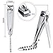 Bememo 12 Pcs Stainless Nail Clippers Set Fingernail Clippers and Toenail Cutter Tool Set, Men, Women, Elder, Home Travel Salon Care