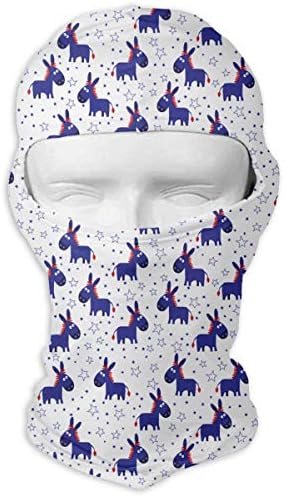 American Flag Blue Stars Donkey Full Face Mask Sun Dust Wind Protection Durable Breathable Seamless Face Mask Bandana Design11