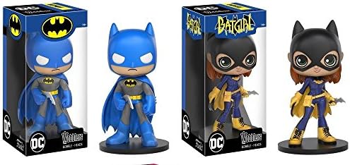 Funko Wobbler DC Comics Blue Batman &amp; Modern Batgirl BUNDLE Set of 2 Bobble Head Action Figure