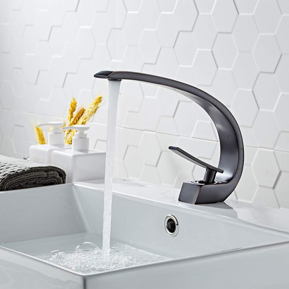 Wovier Brushed Gold Bathroom Sink Faucet