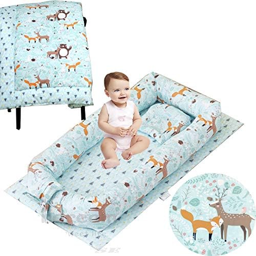 Brandream Baby Boy's Cotton Jungle Animal Crib Bed with Comforter