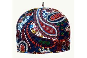 EKAVYA Large Tea Cozy for Teapot Insulated - Black - Thermal 100% Cotton Extra Thick Wadding - Designed in England - Tea Cozies Covers Fit 1 to 6 Cup Neutral Kitchen Textiles Range (Black)