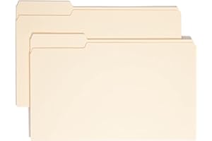 Smead File Folder, Legal Size, 1/3 Cut Tab First Position, Manila, 100 Per Box (15331)