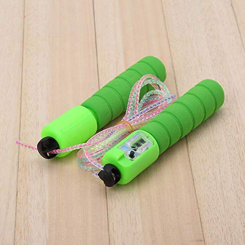 Jump Rope, Anti-slip PVC Rubber Speed Skipping Rope for Adults Children Fitness Exercise (Green) Competitive Sports Skipping Rope