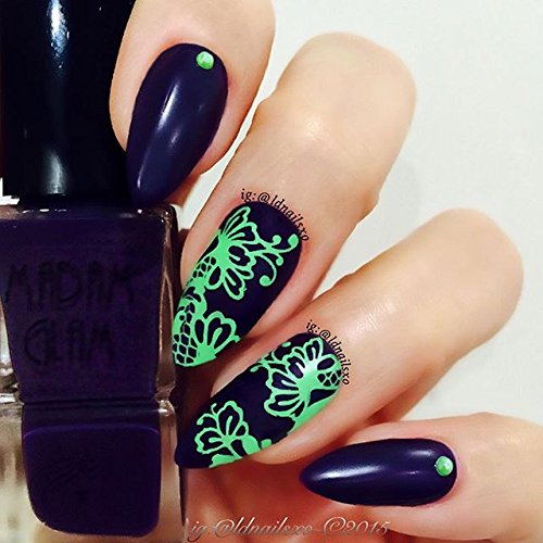 PUEEN Nail Art Stamping Plate - Fancy Lover 01 - 125x65mm Unique Nailart Polish Stamping Manicure Image Plates Accessories Kit-BH000555