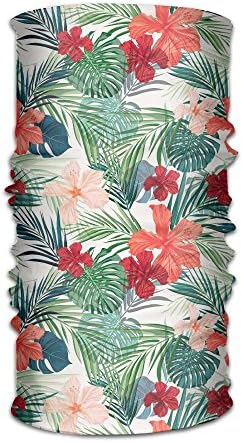 FarAwayFromHome Beanie Men&amp;Women Hawaiian Tropical Hibiscus Flowers Turban Multifunctional Bandanas Sweatband Elastic Headwear Headscarf