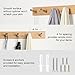 LANGRIA Wall Mounted Coat Rack with Hooks Eco-Friendly Space Saving Bamboo Design with Embedded Screws and Five Hangers for Jackets, Coats, Hats, Umbrellas, Scarfs, Bags, Holds 10kg in Weight
