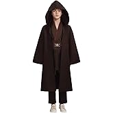 Dingmcoy Deluxe Hooded Robe Knight Costume for Children Knight Tunic Costume Jedi Outfits Halloween Cosplay Uniform