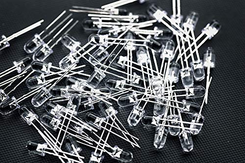 3mm and 5mm LED Lights Emitting Diodes Assortment Set Kit for Arduino Bright White Red Blue Green Yellow, 300-Pack - Thumbnail 2