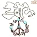niceeshop(TM) Pearl Beads Crystal Peace Sign Symbol Pendant Necklace