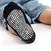 Aminson Anti Slip Non Skid Ankle Socks With Grips for Baby Toddler Kids Boys Girls (6 Pairs-Black/White/Grey, 6-12 Months)