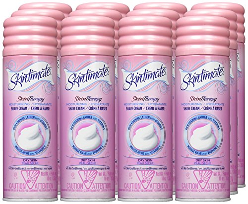 Skintimate Skin Therapy Moisturizing Shave Cream for Women Dry Skin with Vitamin E - 10 Ounce (Pack of 6)