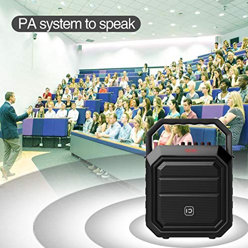 WinBridge Microphone with Speaker Pa Systems Portable with Handheld Mic Karaoke Player System Bluetooth Speaker 30W for Outdoors Active, Live Performance, Party,Teaching Black - Thumbnail 3