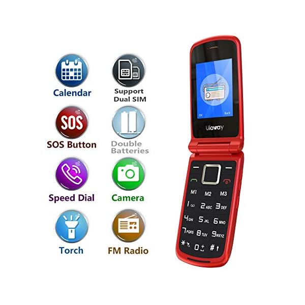 Uleway-Big-Button-Mobile-Phone-for-Elderly-Unlocked-Senior-Mobile-Phone-Easy-to-Use-Pay-as-You-Go-Flip-Phone-with-SOS-Emergency-Button-Loud-Speaker-24-177-Dual-Screen Uleway Unlocked Flip Phone Sim Free, Big Button Mobile Phone for Elderly Easy to Use Pay as You Go Basic Mobile Phone…