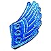 YuQi Shoe Wings Accessory Sports Skating And Parkour Shoe Decorations Charms For Kids Daily Style Accessories (Black-large Bats)
