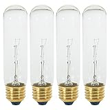(Pack of 4) 60T10/CL - 60 Watt T10 Clear Tubular - 120V - Medium (E26) Base - Incandescent Light Bulb