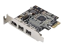 Syba Low Profile PCI-Express 1394b/1394a (2B1A) Card, TI Chipset, Extra Regular Bracket SD-PEX30009