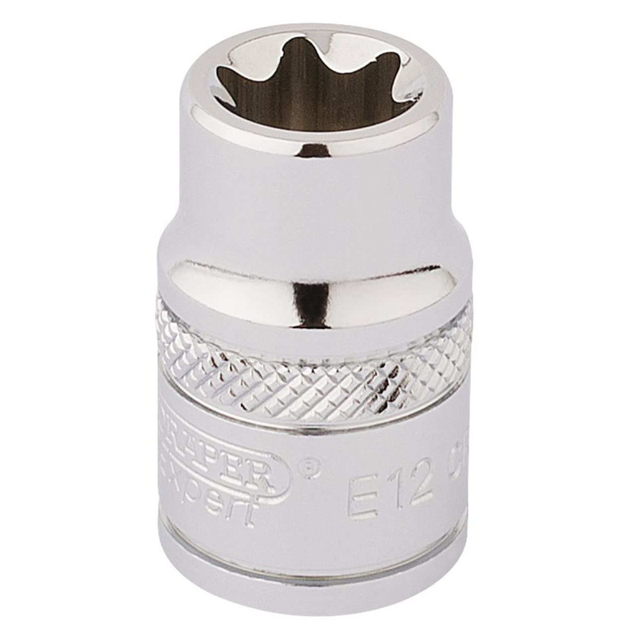 Draper 34187 TX-Star 3/8 Inch Square Drive E12 Socket, Blue