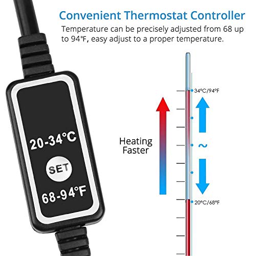 image for U-picks Aquarium Heater 50W Fish Tank Heater Auto Thermostat Mini Smal